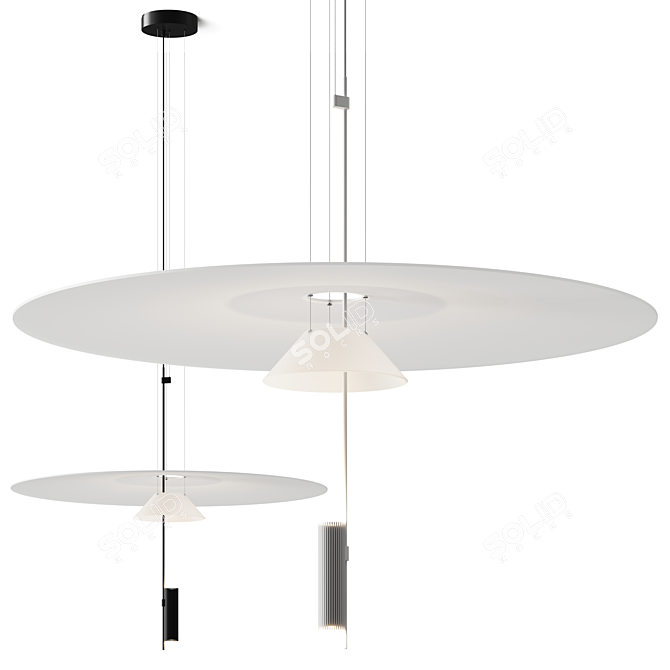 Modern Flamingo Pendant Lamp Design 3D model image 1