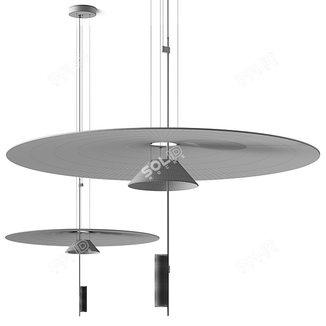 Modern Flamingo Pendant Lamp Design 3D model image 4