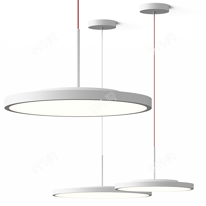 Adjustable Pendant Lamp, Vray & Corona 3D model image 1