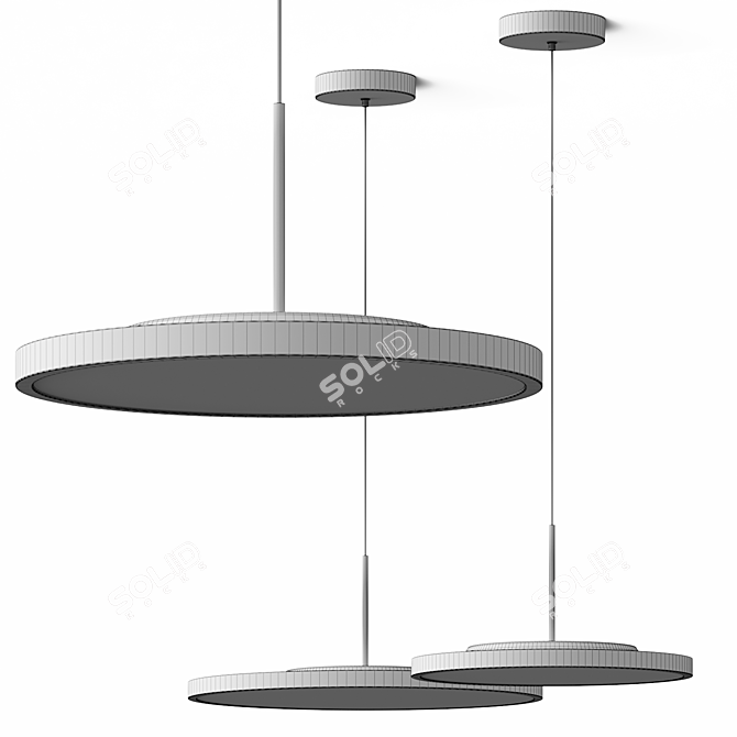 Adjustable Pendant Lamp, Vray & Corona 3D model image 4