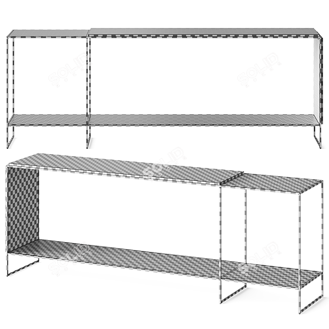 Mondrian Shelving Console 1800mm Option 3D model image 3