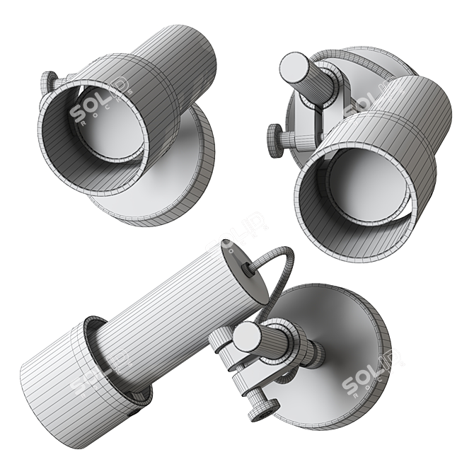 Adjustable Outdoor Wall Lamp: 3D Models 3D model image 4