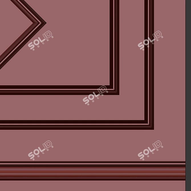 Customizable Decorative Plaster with Molding 3D model image 3