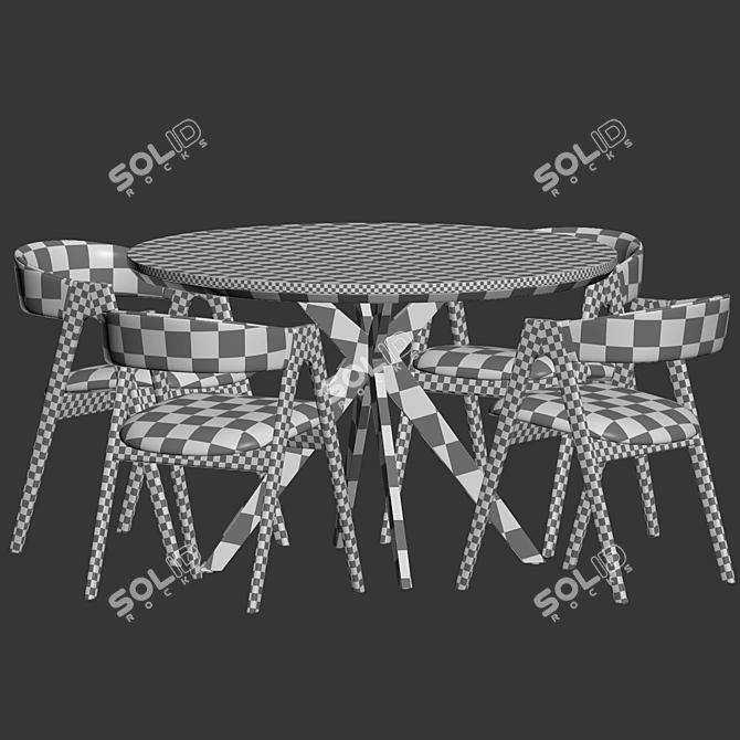 Luxury Dublin Dining Set Collection 3D model image 5