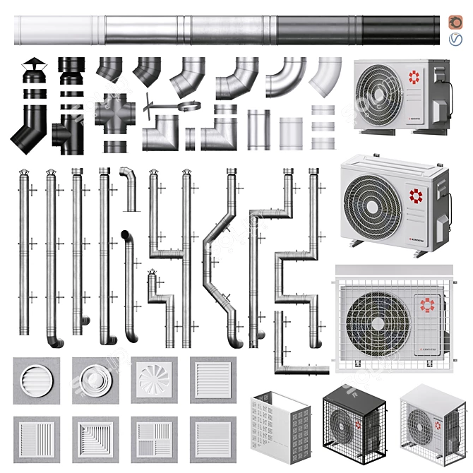 External Ventilation Kit 1 3D model image 1