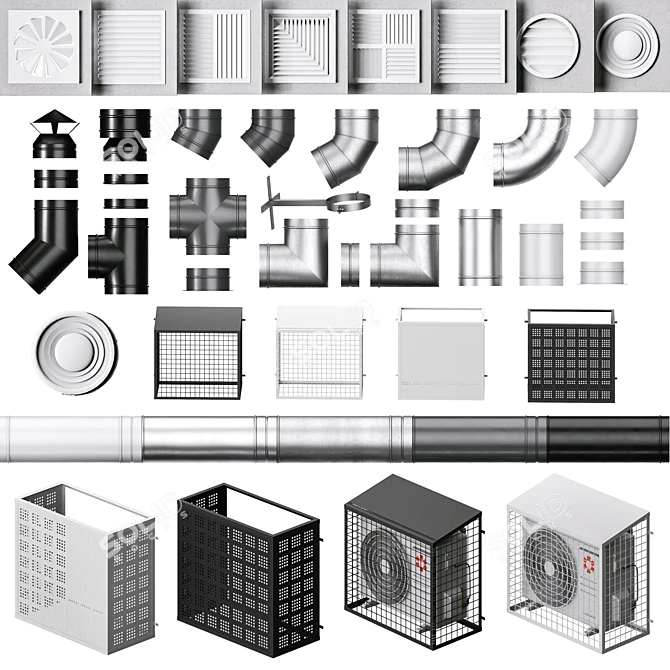 External Ventilation Kit 1 3D model image 6