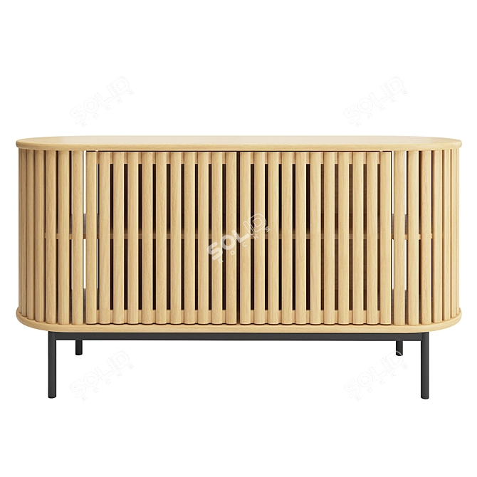 Modern Fortitude Oval Sideboard 3D model image 1