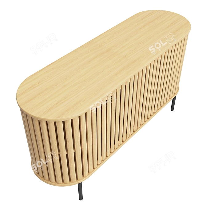 Modern Fortitude Oval Sideboard 3D model image 5