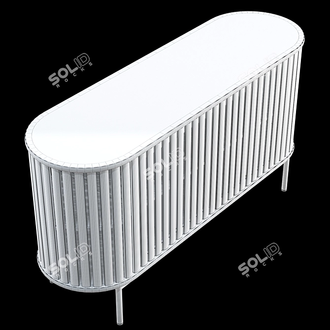 Modern Fortitude Oval Sideboard 3D model image 7