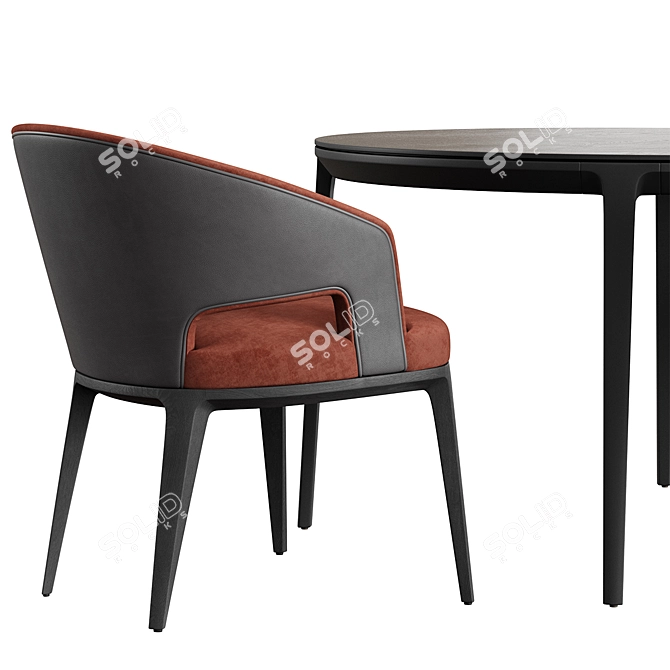 Modern Dining Table and Chairs 3D model image 4