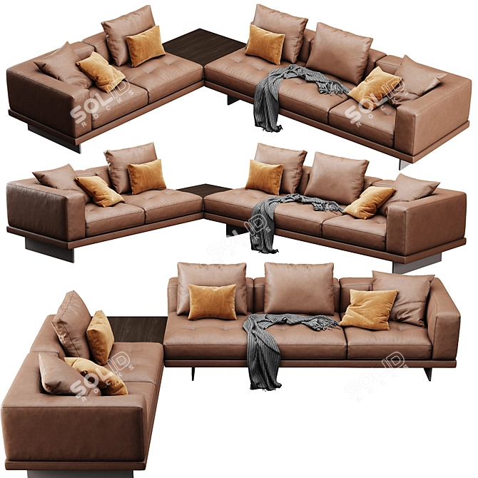 Modern Minotti Dylan 5-Set Furniture 3D model image 2