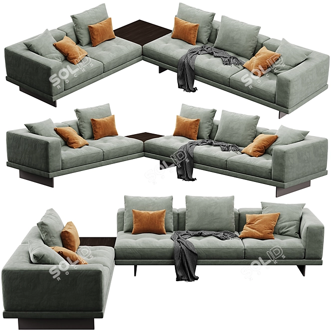 Modern Minotti Dylan 5-Set Furniture 3D model image 4