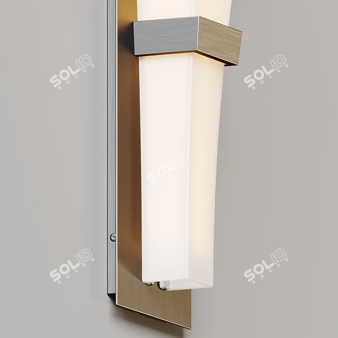 Architectural Metal Wall Sconce 3D model image 2