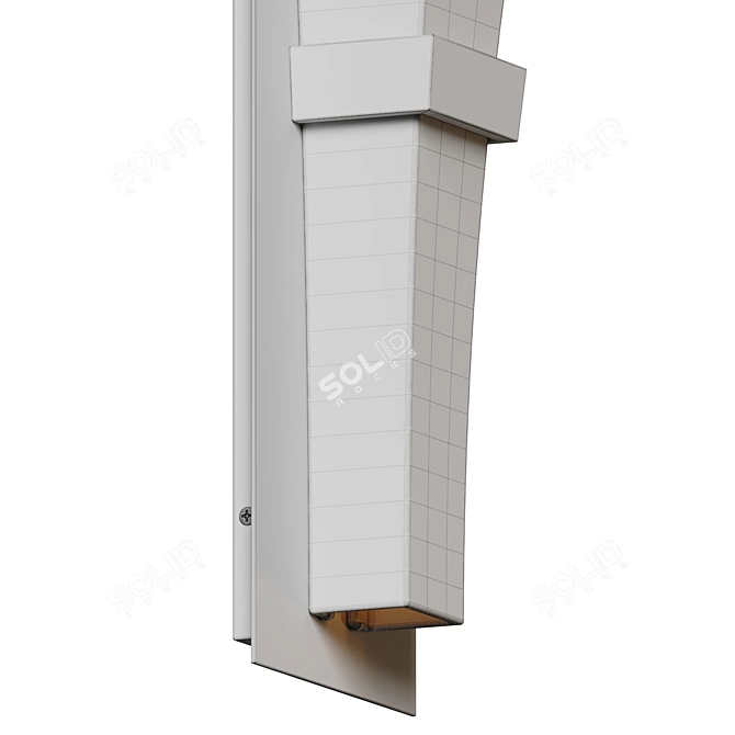 Architectural Metal Wall Sconce 3D model image 4