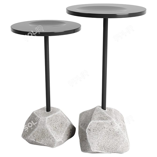 CoronaRender Stone Coffee Table 3D model image 2