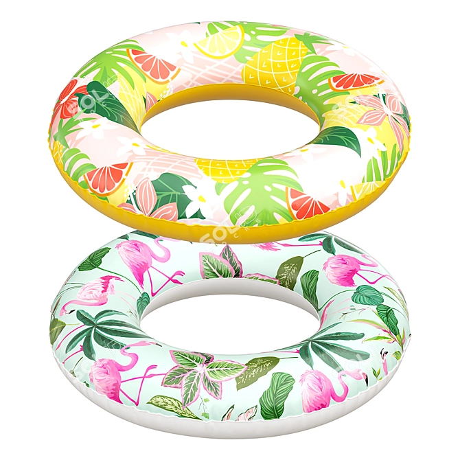 Inflatable Pool Swimming Ring 3D model image 2