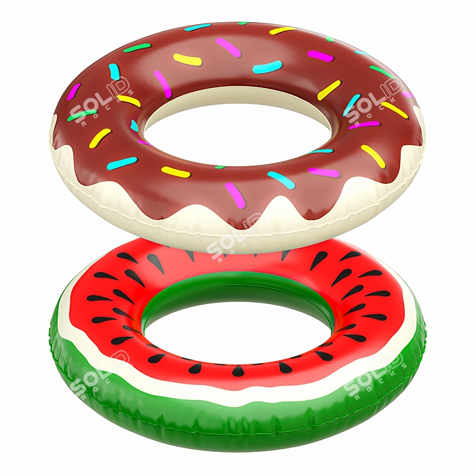 Inflatable Pool Swimming Ring 3D model image 4