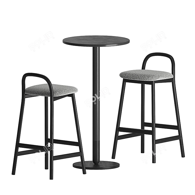 Zantilam Bar Stool & Cigar Bar Table Set 3D model image 2