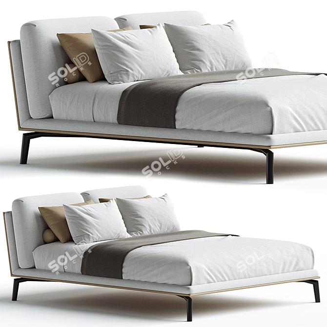 Luxury Comfort: Sicis Cosily Bed 3D model image 1