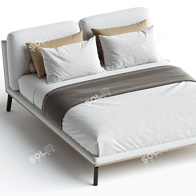 Luxury Comfort: Sicis Cosily Bed 3D model image 2