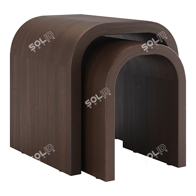 Modern Lisbon Nesting Side Tables 3D model image 2