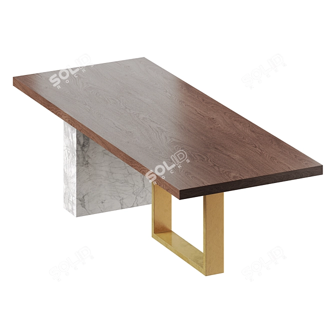 Milla & Milli Elegant Dining Table 3D model image 2