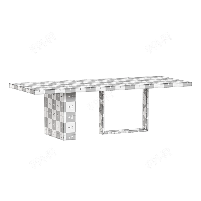 Milla & Milli Elegant Dining Table 3D model image 4