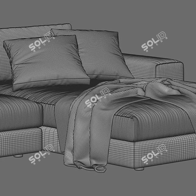 Modern Chaise Longue with Vray Render 3D model image 5