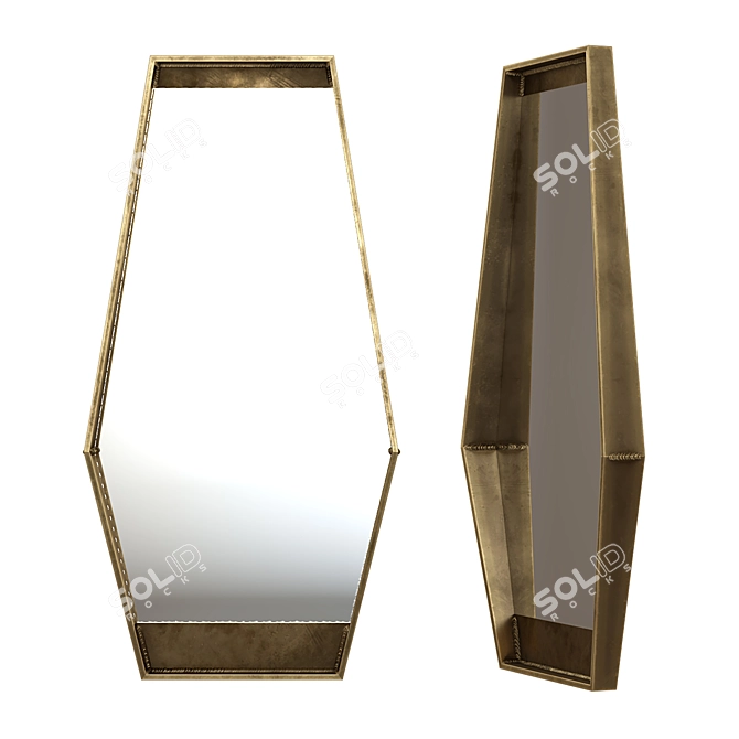 Modern Elegance Wall Mirror 3D model image 1