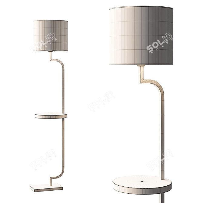 Sleek Tray Floor Lighting 3D model image 2