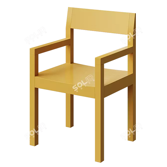 Modern Minimalist Dining Chair SUJI 3D model image 3