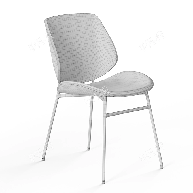 Modern Bentwood Side Chair Set 3D model image 4