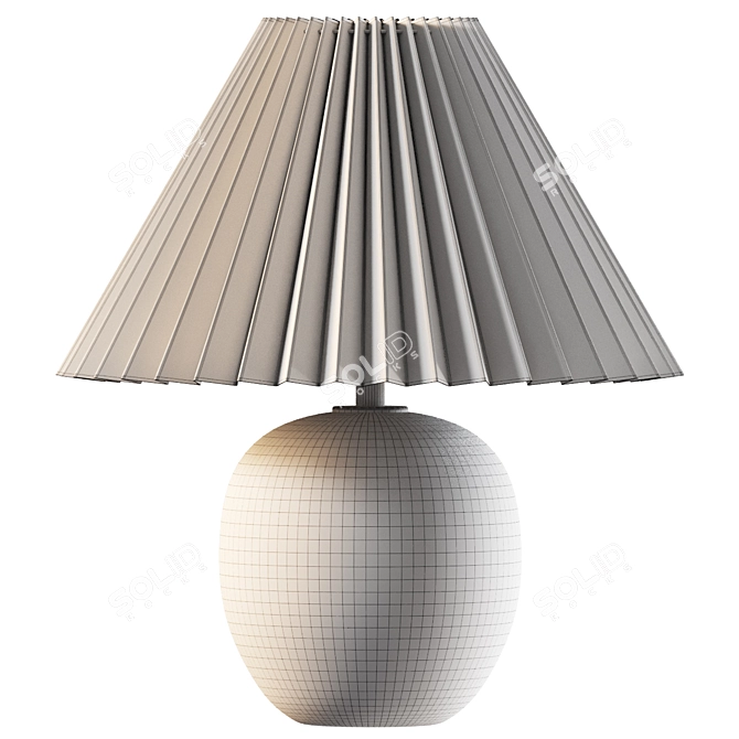  Ceramic Hand-Thrown Table Lamp 3D model image 2