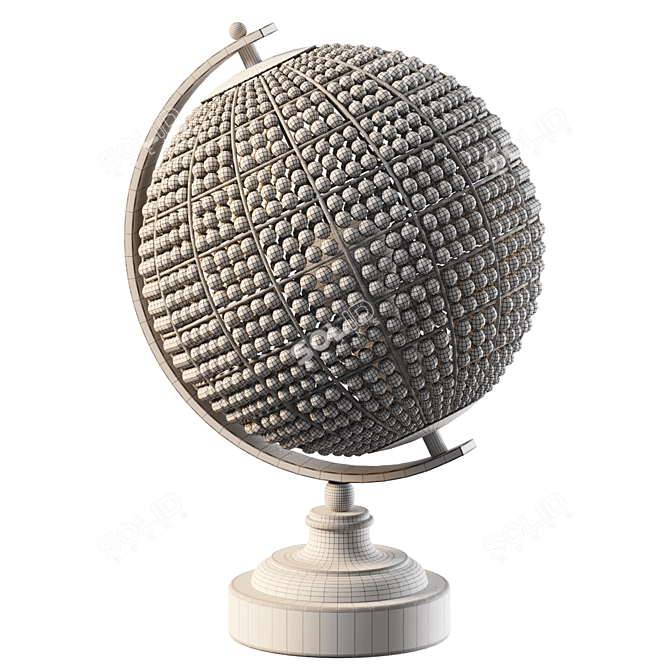 Polished Globe Ambient Table Lamp 3D model image 2