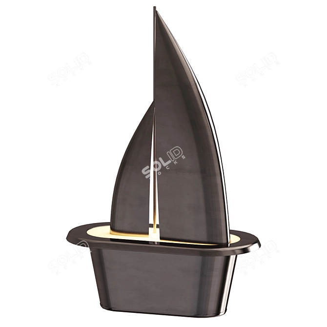  Sailboat Table Nightlight - Nautical Glow 3D model image 1