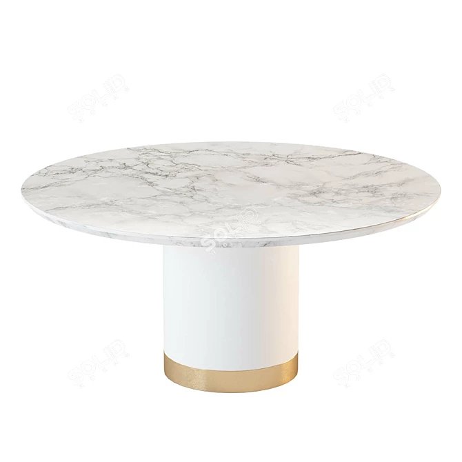 Marble Dining Set Ontario & New York 3D model image 3