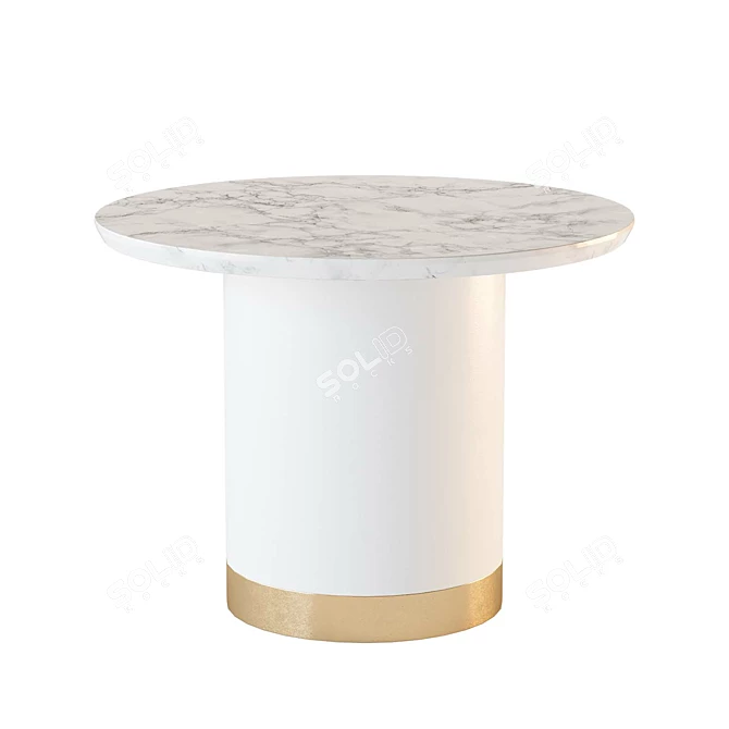 Marble Dining Set Ontario & New York 3D model image 4