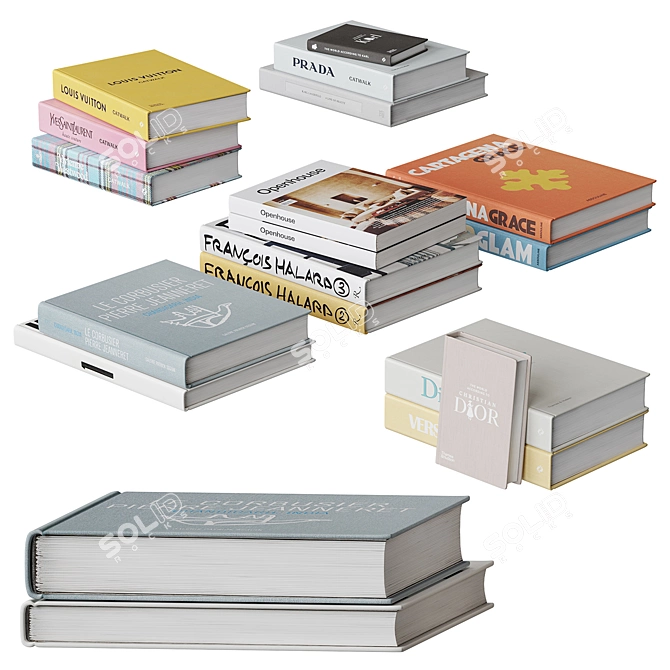 Metal Book Holders Set 3D model image 3