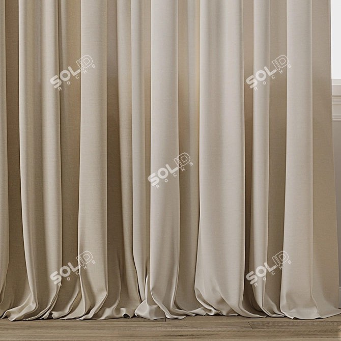 Max 2014 Curtain 3D Model 3D model image 2