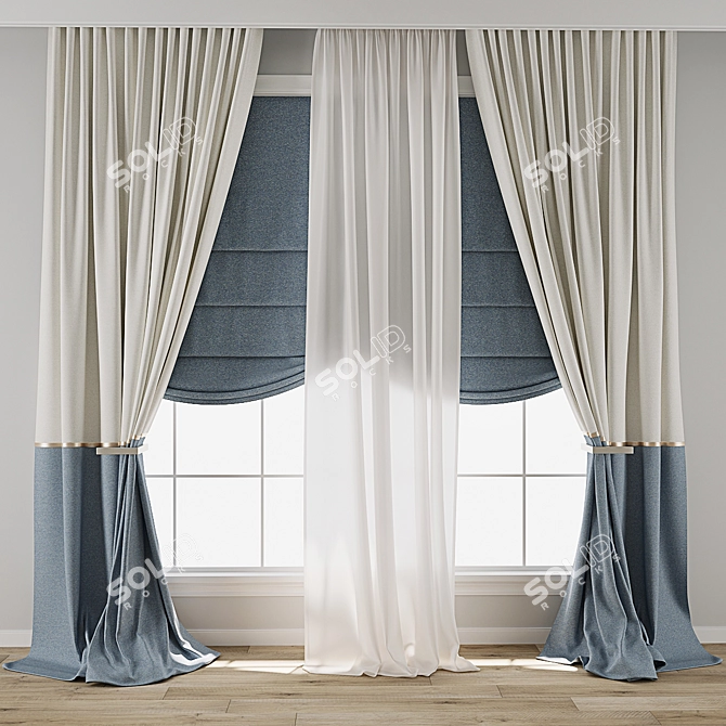 Curtain 885 3D Model Set 3D model image 1