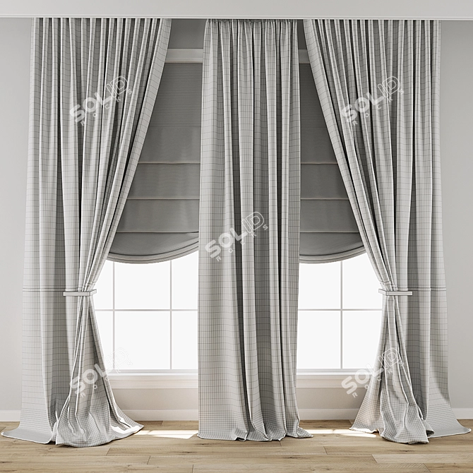 Curtain 885 3D Model Set 3D model image 3