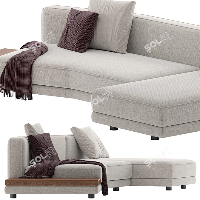 Modern Comfort Clyde Deep Sofa 3D model image 3