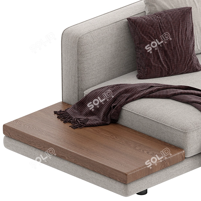 Modern Comfort Clyde Deep Sofa 3D model image 4