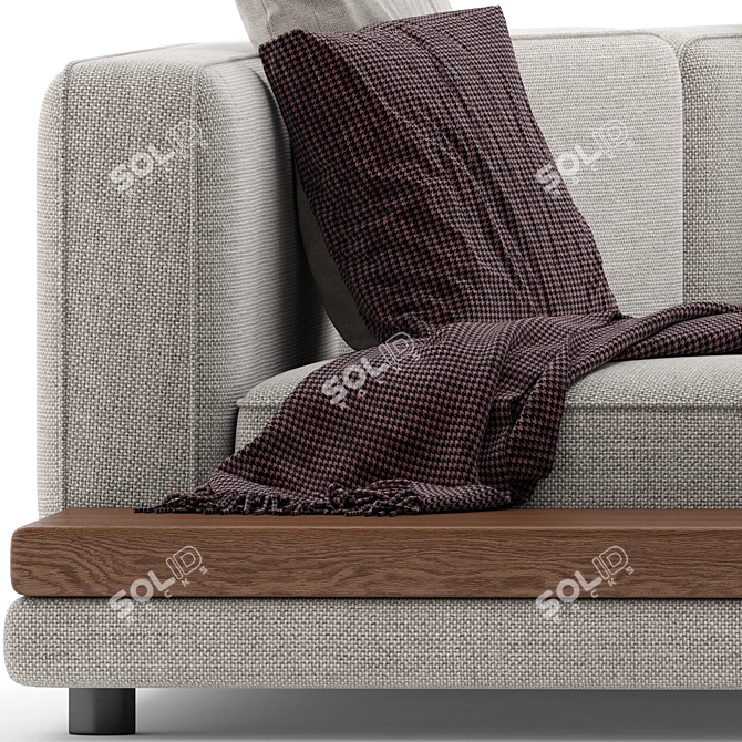 Modern Comfort Clyde Deep Sofa 3D model image 6