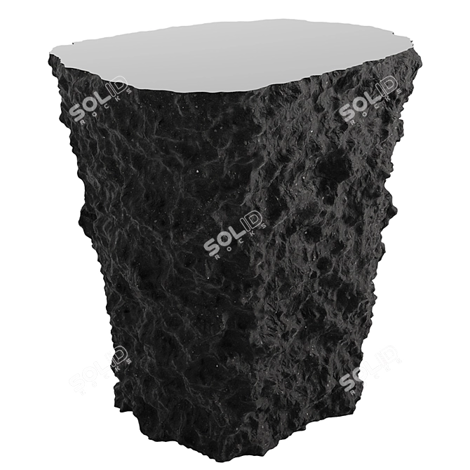 CoronaRender Lava Stone Table 3D model image 1