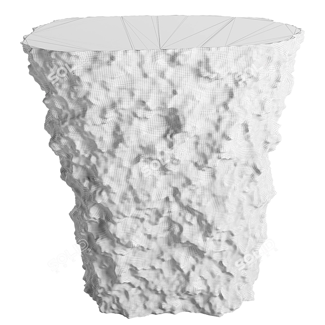 CoronaRender Lava Stone Table 3D model image 3