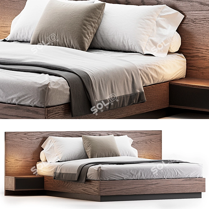 Modern Pechy Bed Set 3D model image 1