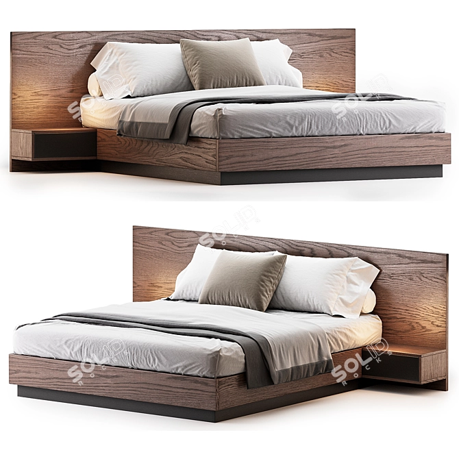 Modern Pechy Bed Set 3D model image 2