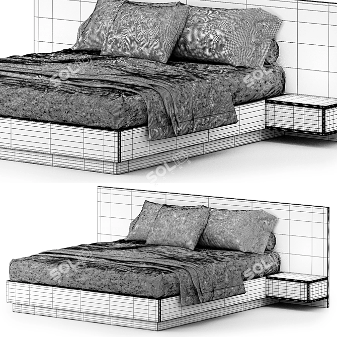 Modern Pechy Bed Set 3D model image 3