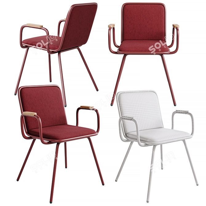 Hayche Dulwich Chair: Armrests Included 3D model image 6